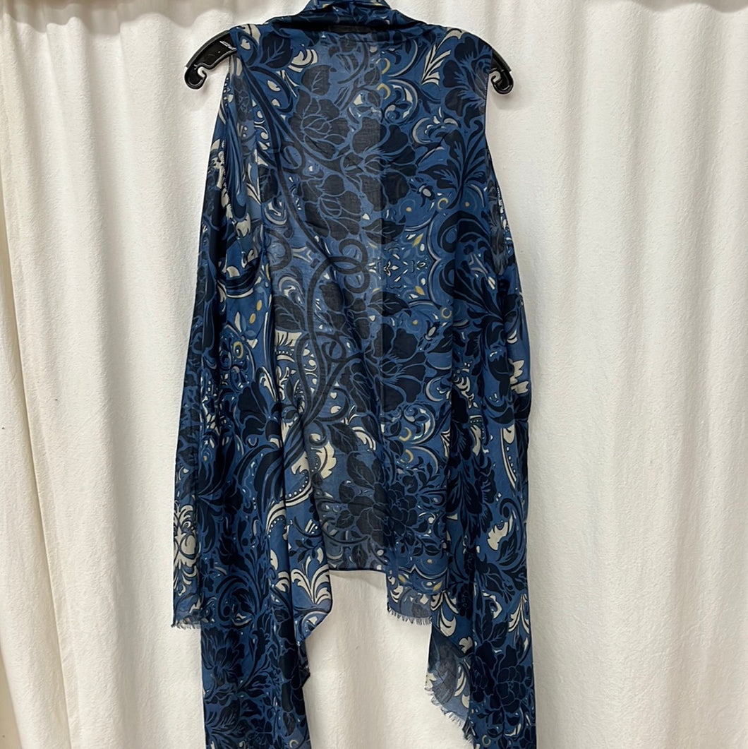 Shades Of Blue Vest Kimono