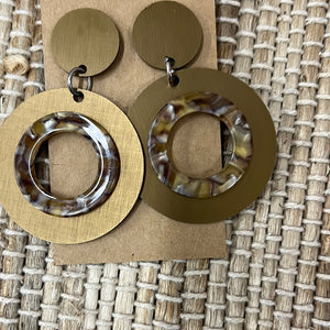 Brown Metal Circles With Marble