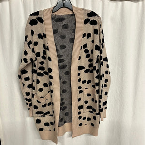 Leopard Cardigan Sweater Ladies