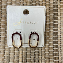 Load image into Gallery viewer, Oval Gold &amp; Color Earrings
