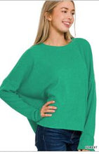 Load image into Gallery viewer, RIbbed Dolman  Ladies Sweater
