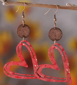 Valentine Hollow Heart Earrings