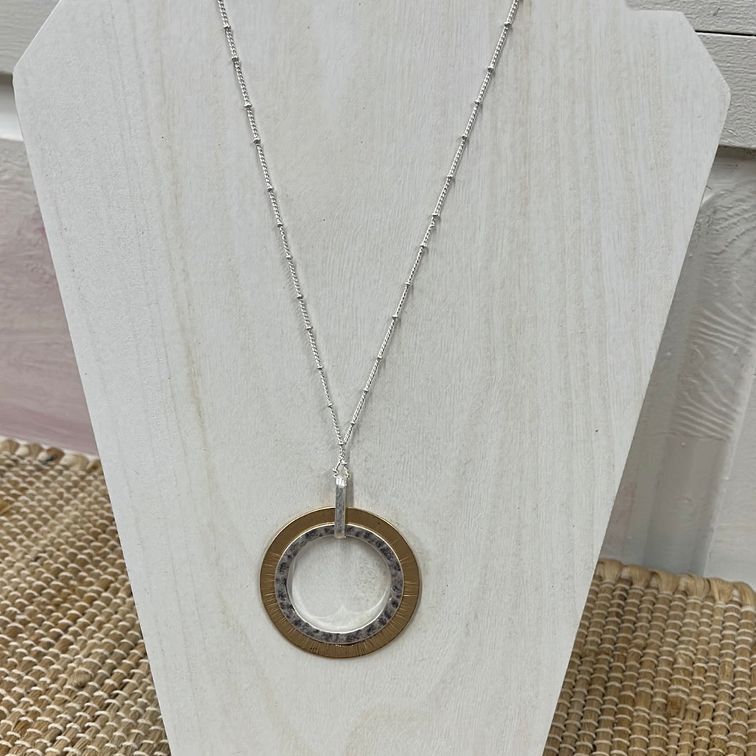 Silver with Two Tone Circle