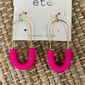 Safety Pin Bright Earrings
