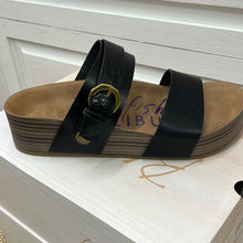 Load image into Gallery viewer, Blowfish Black Slide Sandals
