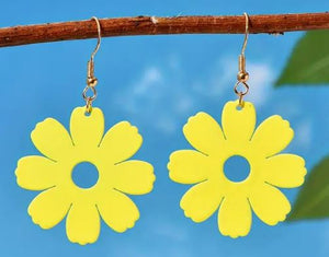 Simple Solid Flower Earrings