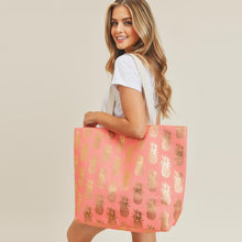Load image into Gallery viewer, Metallic Pineapple Tote Bag
